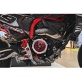 CNC Racing Clear Wet Clutch Cover for the Ducati Hypermotard 698 Mono CNC Racing Clear Wet Clutch Cover for the Ducati Hypermotard 698 Mono